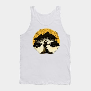 Meditation under a Tree - Designs for a Green Future Tank Top